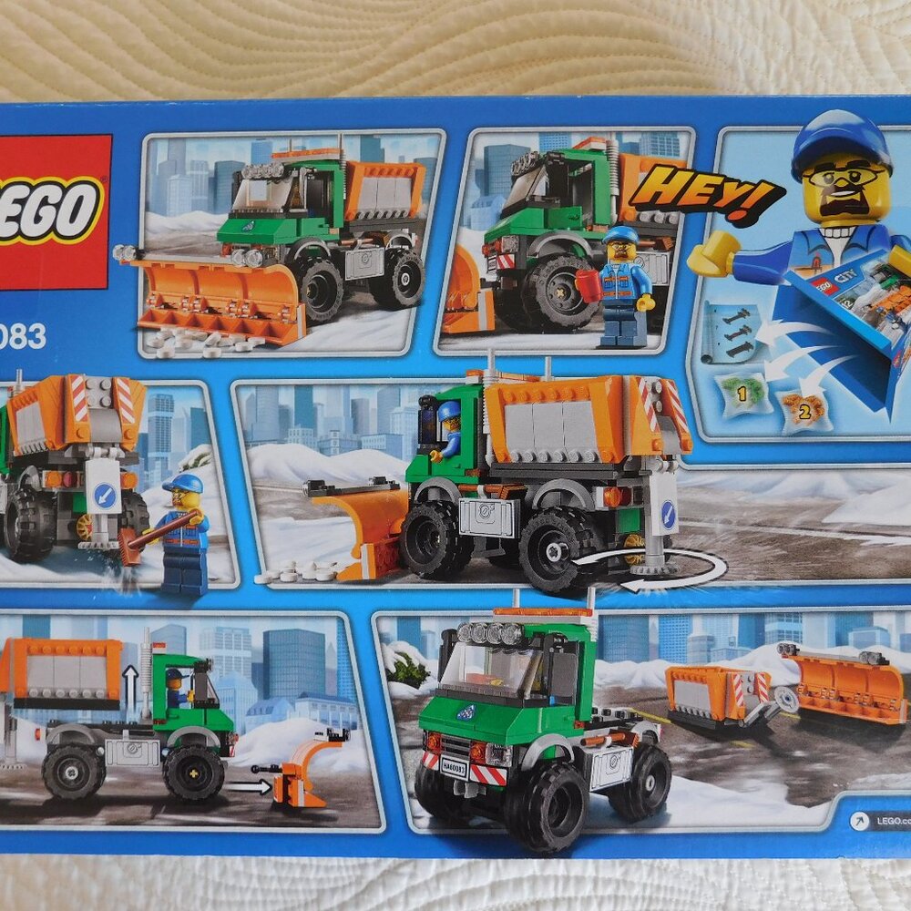 Lego City Snowplow Truck building set 60083 w/ detachable blade 196 pieces NISB - Picture 5 of 16